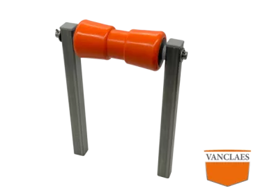 Kielrol op RVS stelpijp 450mm