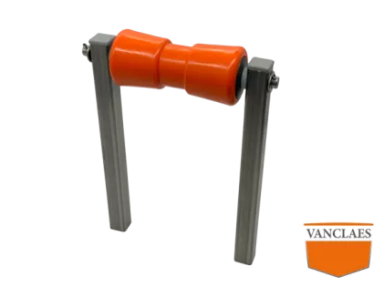 Kielrol op RVS stelpijp 250mm