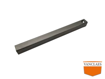 RVS stelpijp 30x30 350 gat rond 16mm