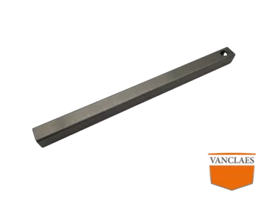 RVS stelpijp 30x30 450 gat rond 16mm