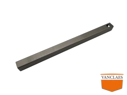 RVS stelpijp 30x30 550 gat rond 16mm