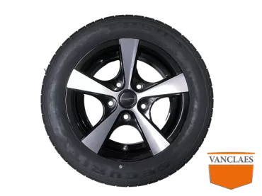 Compleet wiel 195/50R13C 5 gats aluminium platte hoge druk band