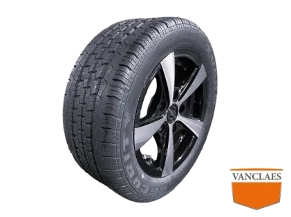 Compleet wiel 195/50R13C 5 gats aluminium platte hoge druk band