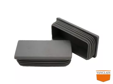 insteekdop / lamellenstop grijs 80 x 40 mm