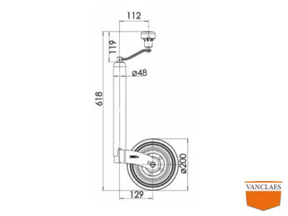Jockey wheel unbraked trailers