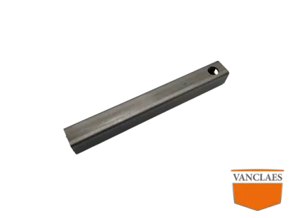 RVS stelpijp 30x30 250 gat rond 16mm