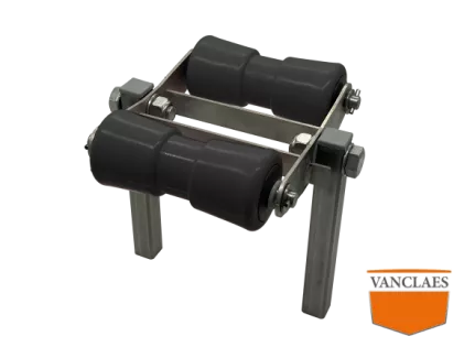 Kielrolschommel op stelpijp 350 mm, zwarte rollen