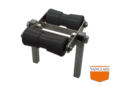 Kielrolschommel op stelpijp 250 mm, zwarte rollen