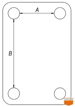 Stroppenplaat 40x50 RVS