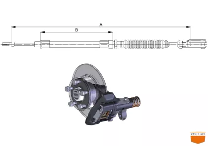 Remkabel 1410-1095 schijfremmen