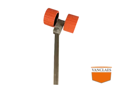 Kimwielen kantelbaar op RVS stelpijp 450mm