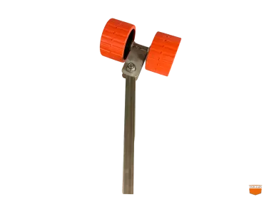 Kimwielen kantelbaar op RVS stelpijp 550mm