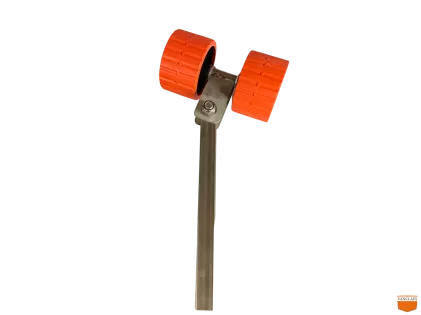 Kimwielen kantelbaar op RVS stelpijp 550mm