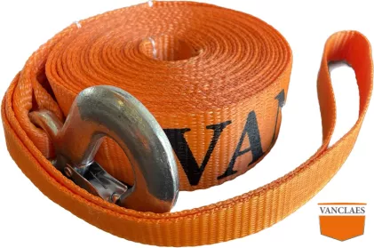 Vanclaes oranje lierband met lus voor Jetski (6,0mx50mm) incl. haak