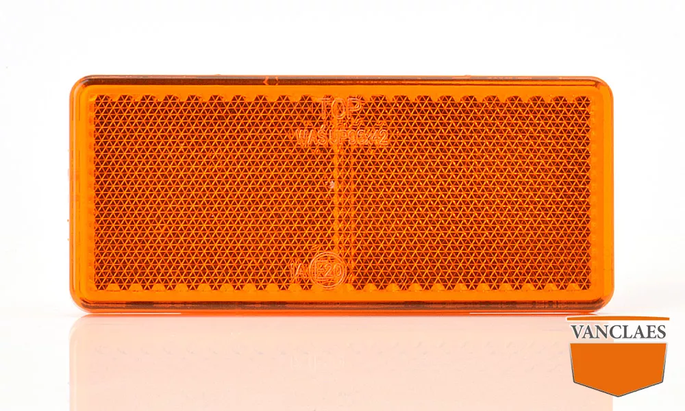 Reflektor orange 96x42mm selbstklebend - Reflectoren - Vanclaes BV